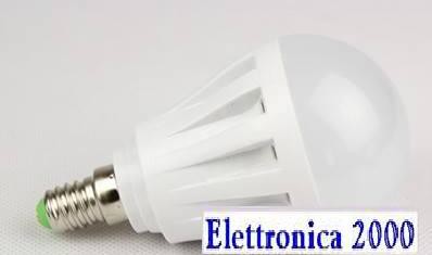  Lampada a LED E14 SFERA 9W - 810 Lumen  luce 75w , bianco caldo, base in ceramica durata  20.000 ore codice.0561